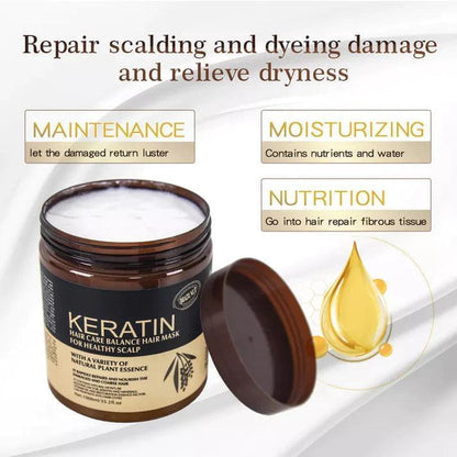 KERATINE HAIR MASK - HAIR STRAIGHTENING CREAM -  500 ML